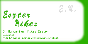 eszter mikes business card